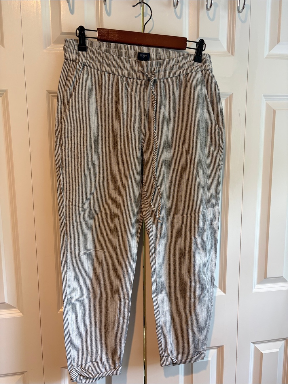 J. Crew Striped Drawstring Joggers